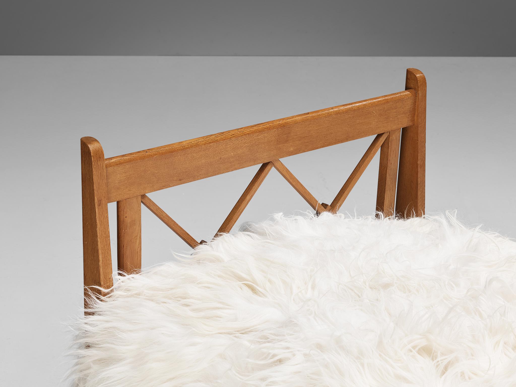 solid oak single bed frame