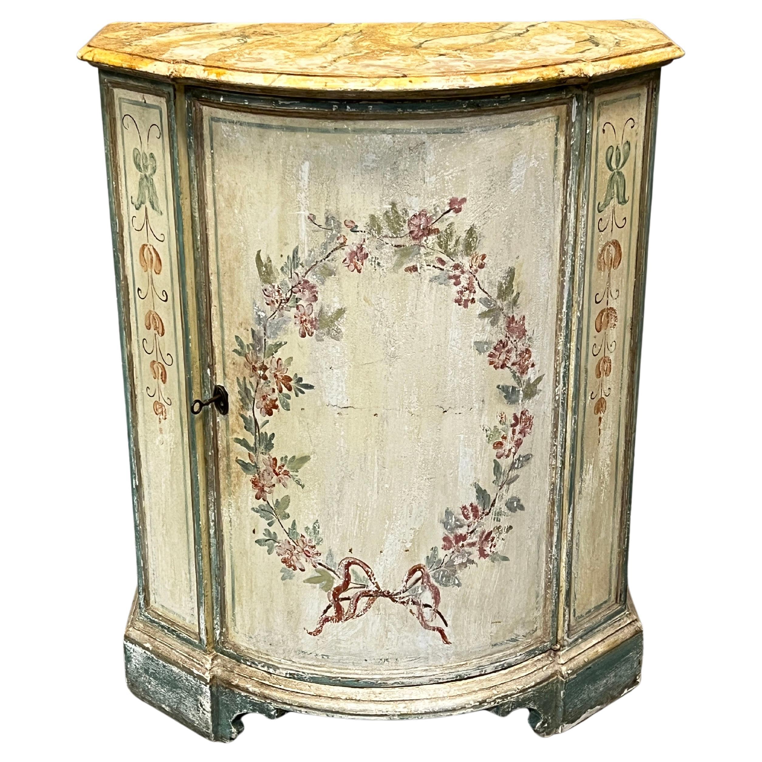 20th Century French Single Door Cupboard Painted Louis XV Style For Sale