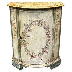 Used 20th Century French Single Door Cupboard Painted Louis XV Style