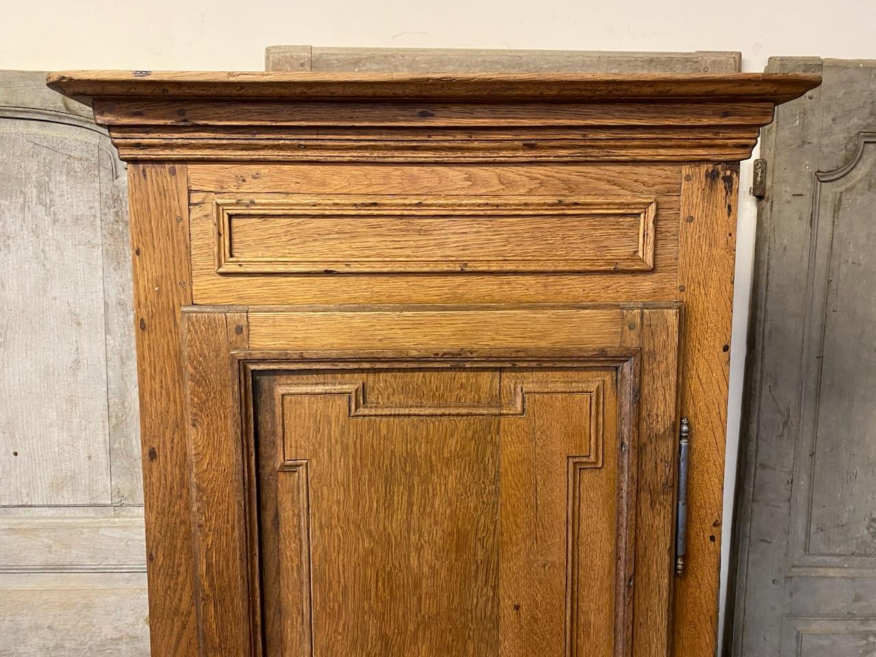 19th Century French Single Door Oak Armoire