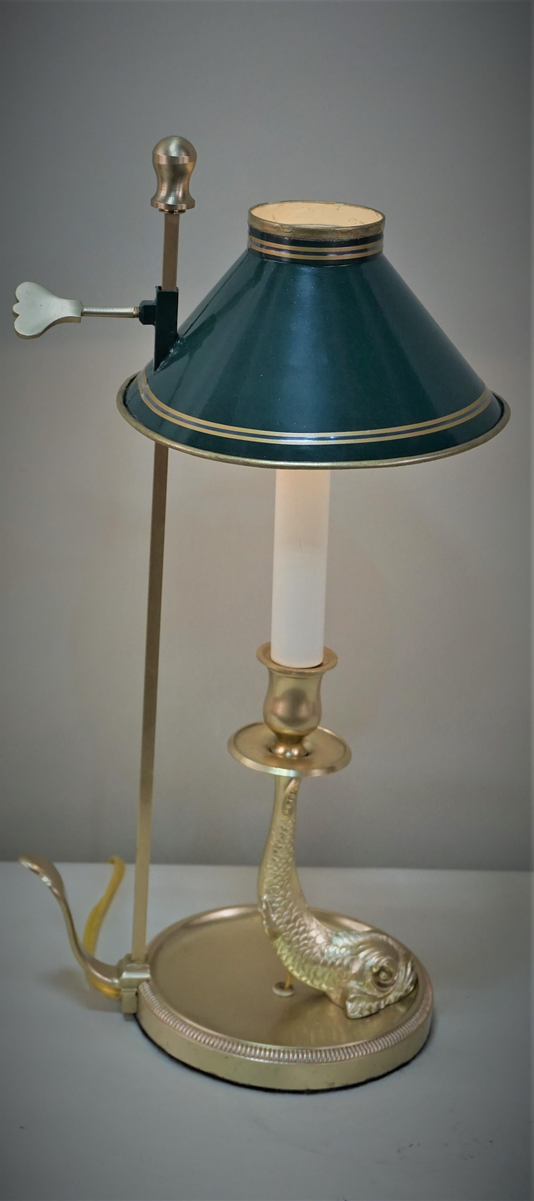 French Single Light Bouillotte Desk or Table Lamp (Frühes 20. Jahrhundert)