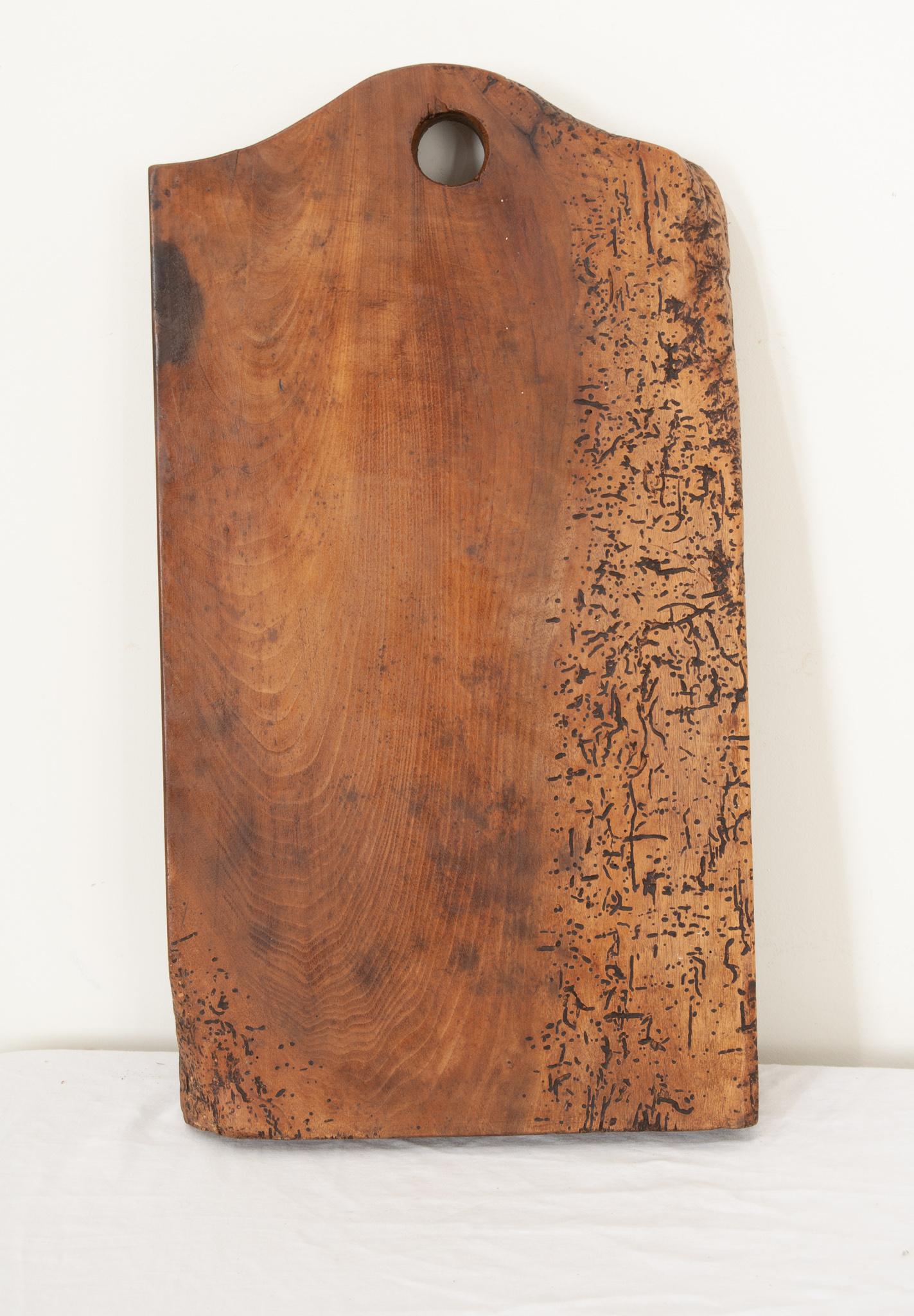 Hand-Carved French Single Plank Chopping Block