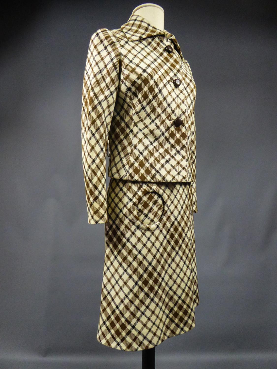 Women's French Skirt Suit Demi-Couture Christian Dior / Bérénice Marseille Circa 1968