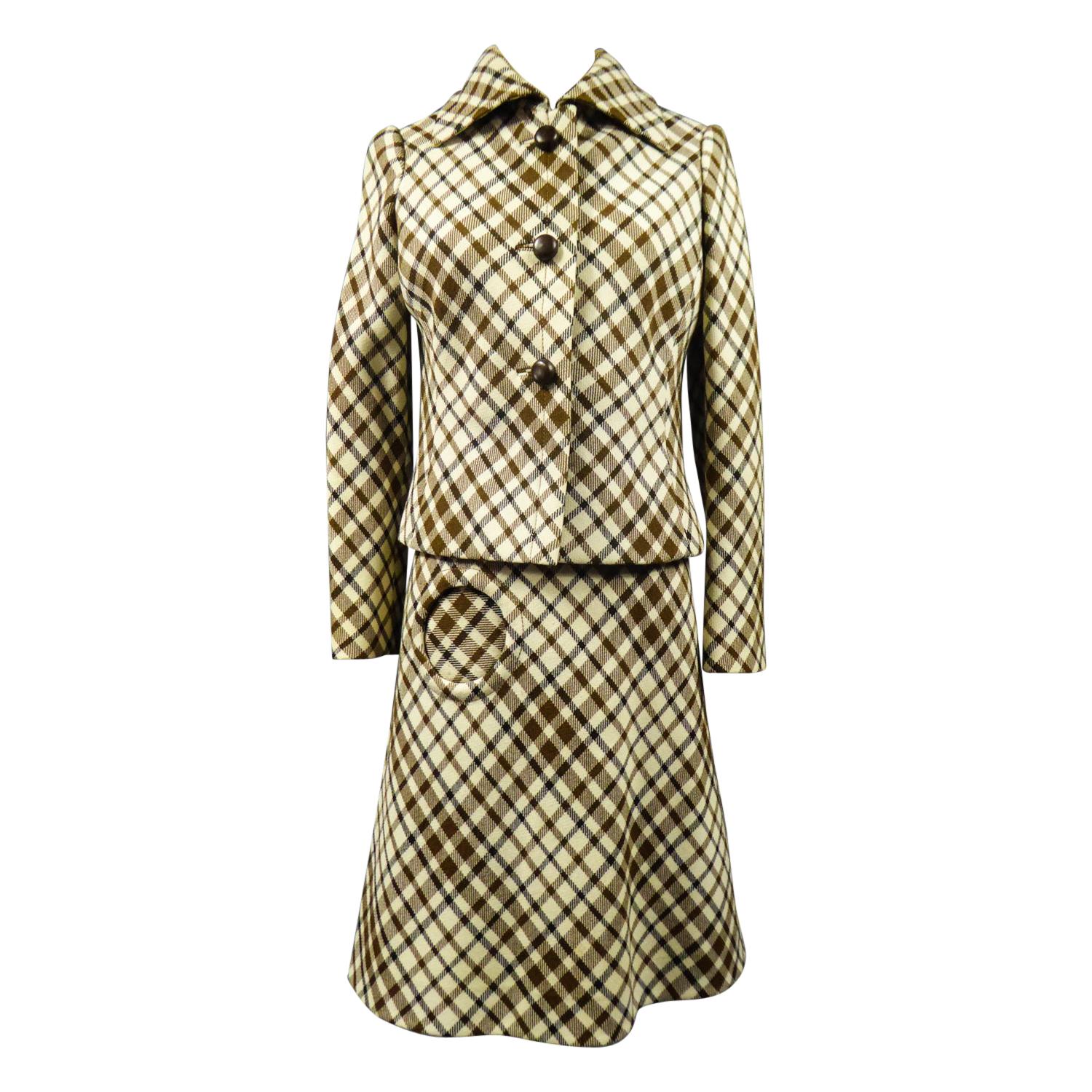 French Skirt Suit Demi-Couture Christian Dior / Bérénice Marseille Circa 1968