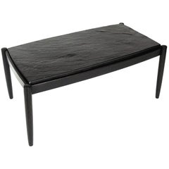 French Slate and Oak Coffee Table