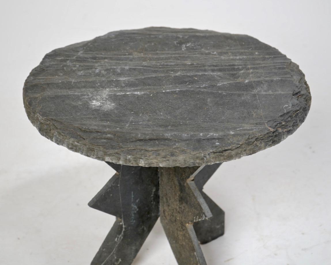 French Slate Low Side Lamp Table In Good Condition In Dorchester, GB
