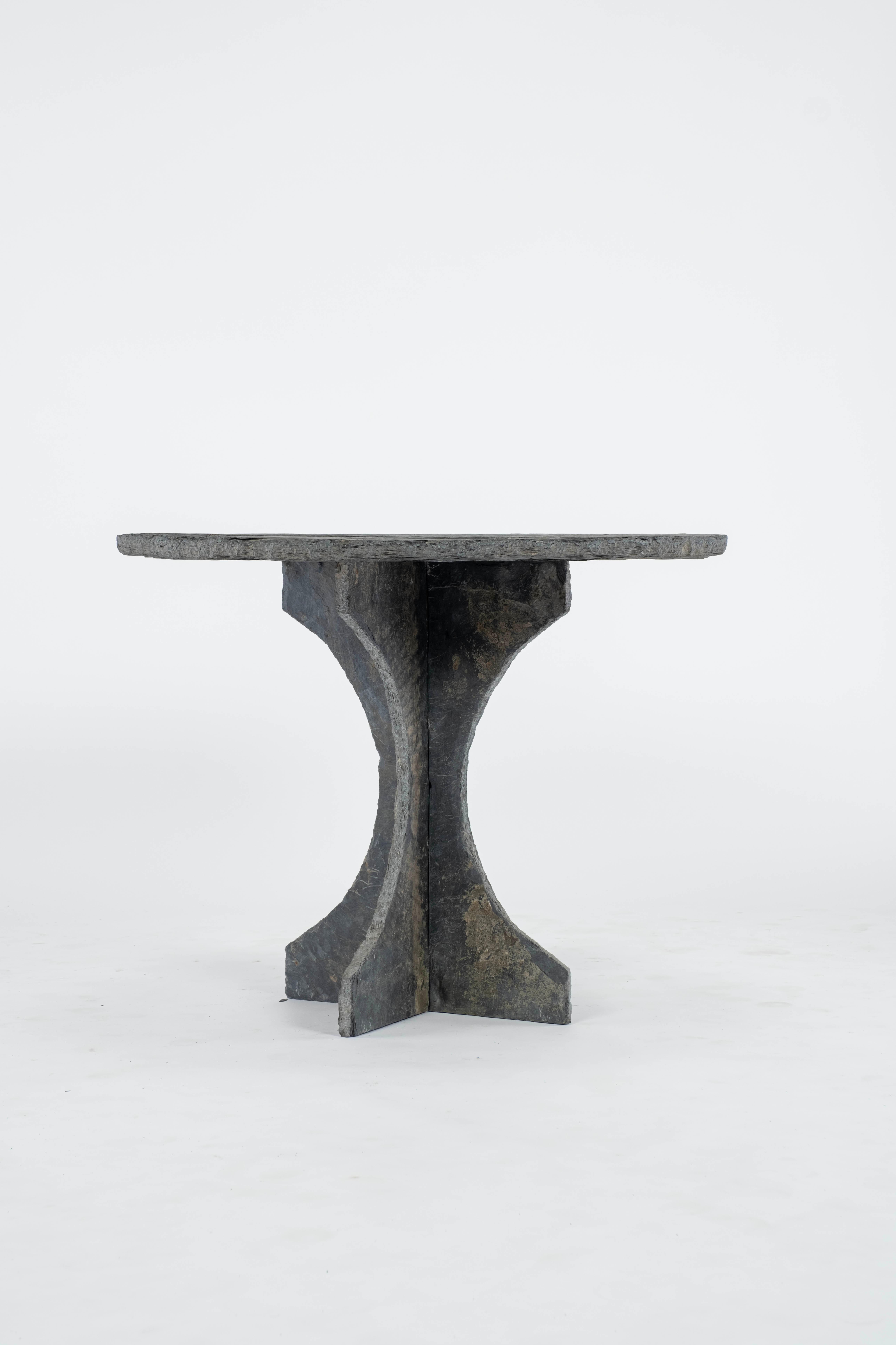 20th Century French Slate Round Table