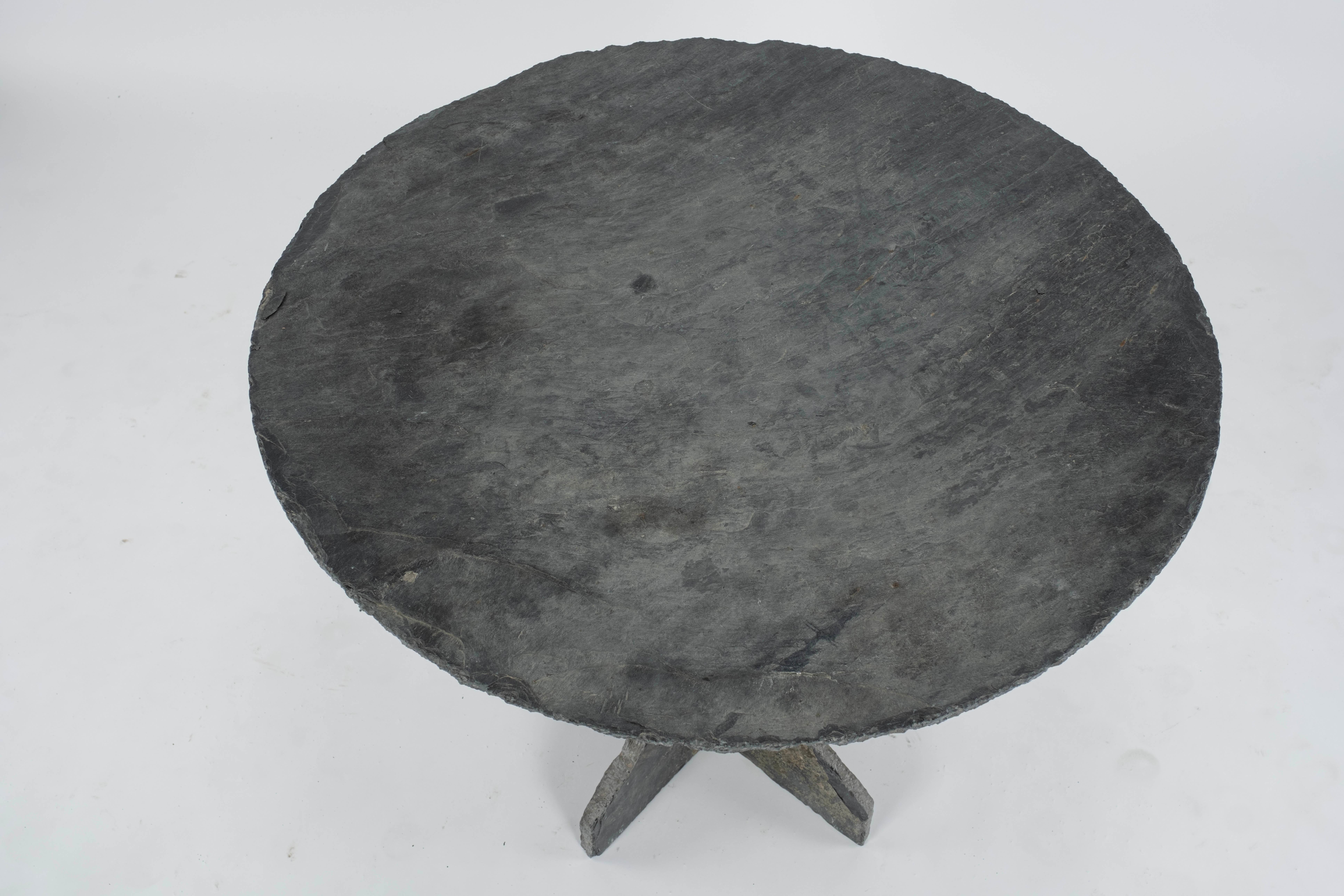 French Slate Round Table 2