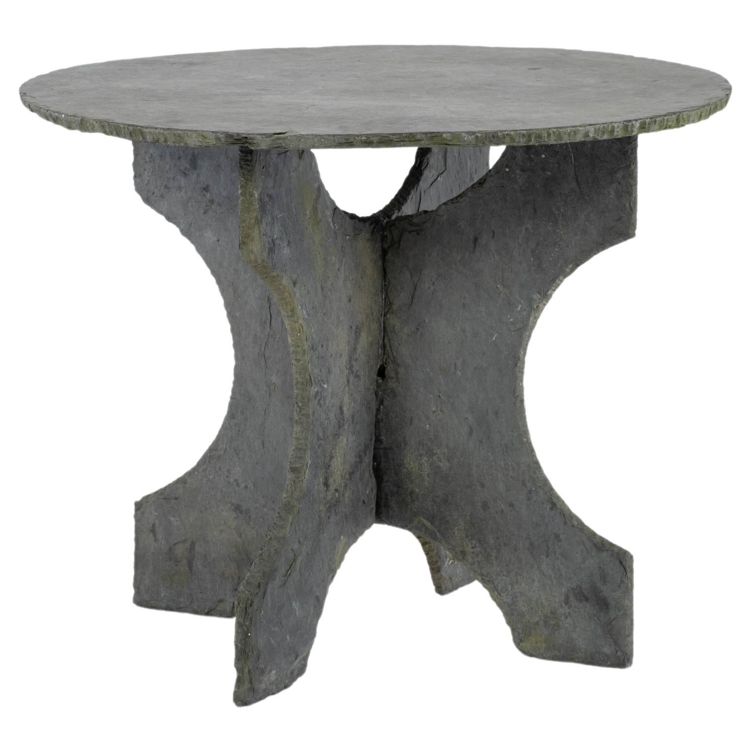 French Slate Round Table