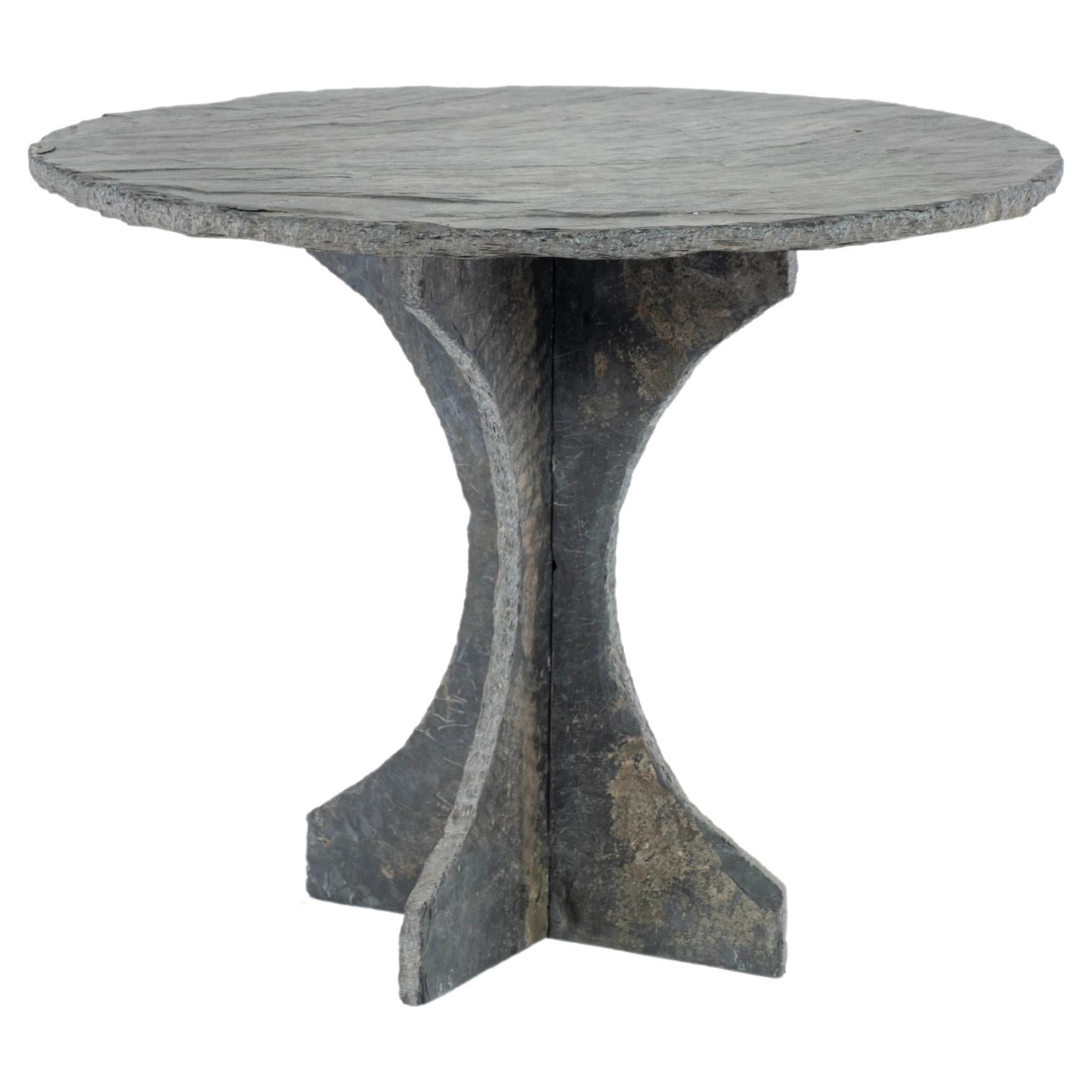 French Slate Round Table