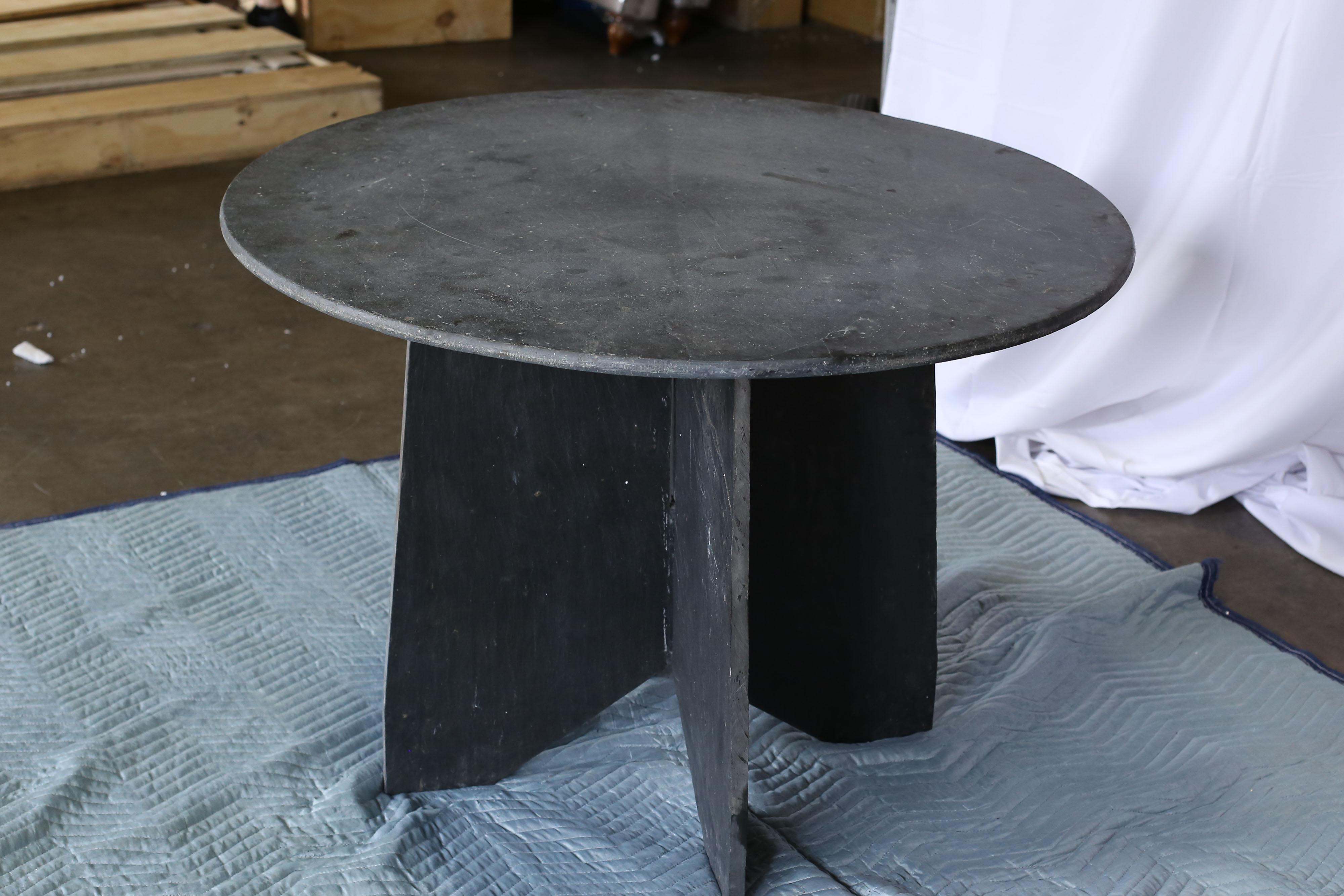 round slate table top