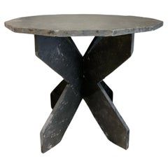 French  slate table with octagonal top circa 1950