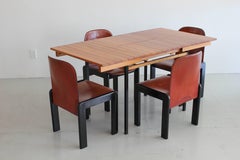French Slatted Wood Extension Table