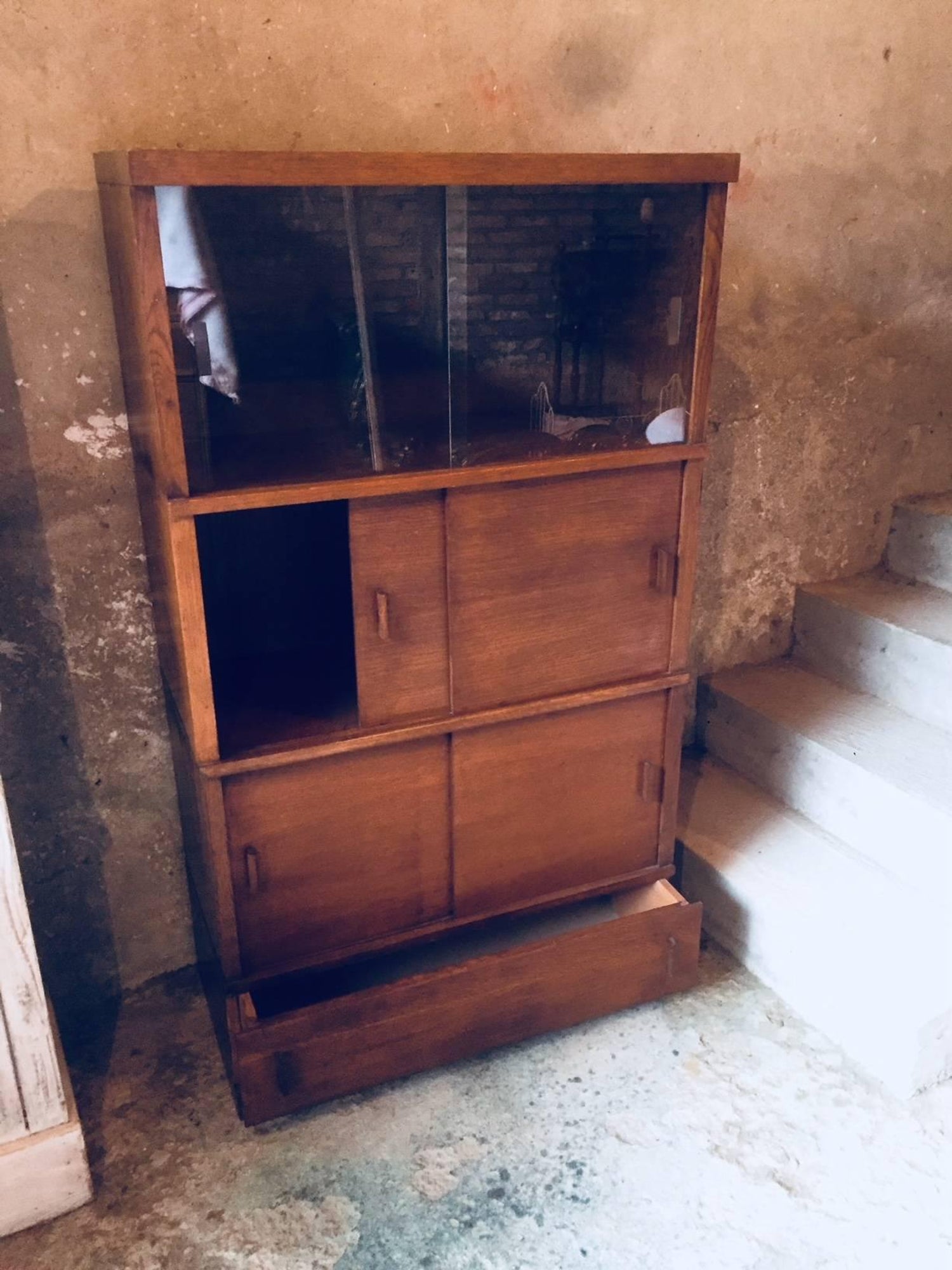 French Sliding Glass Doors Bookcases 1950s For Sale At 1stdibs