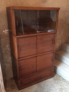 French Sliding Glass Doors Library or Bookcases, 1950s