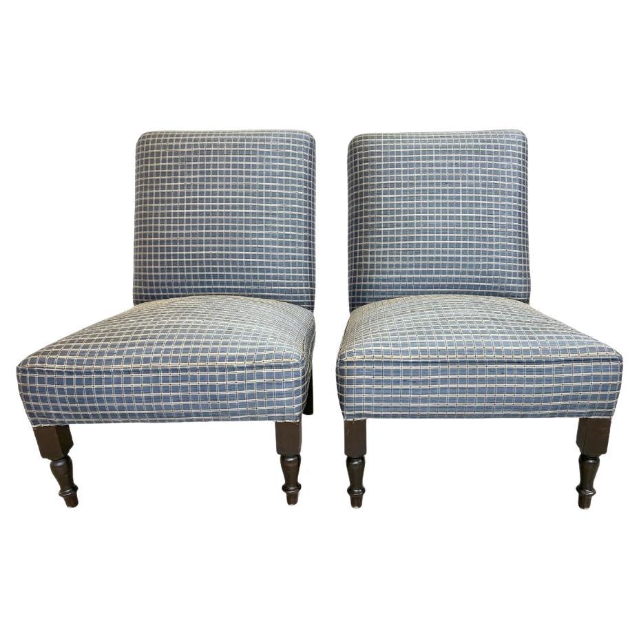 Sedie a pantofola francesi alla maniera di George Smith - una coppia in vendita