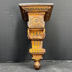 French Small Architectural Gilded Wall Fragment Shelf
