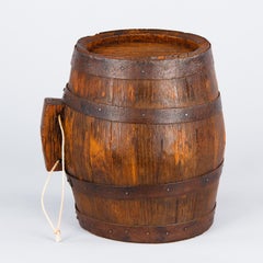 French Small Oak Wine Barrel from Provence, 1920s