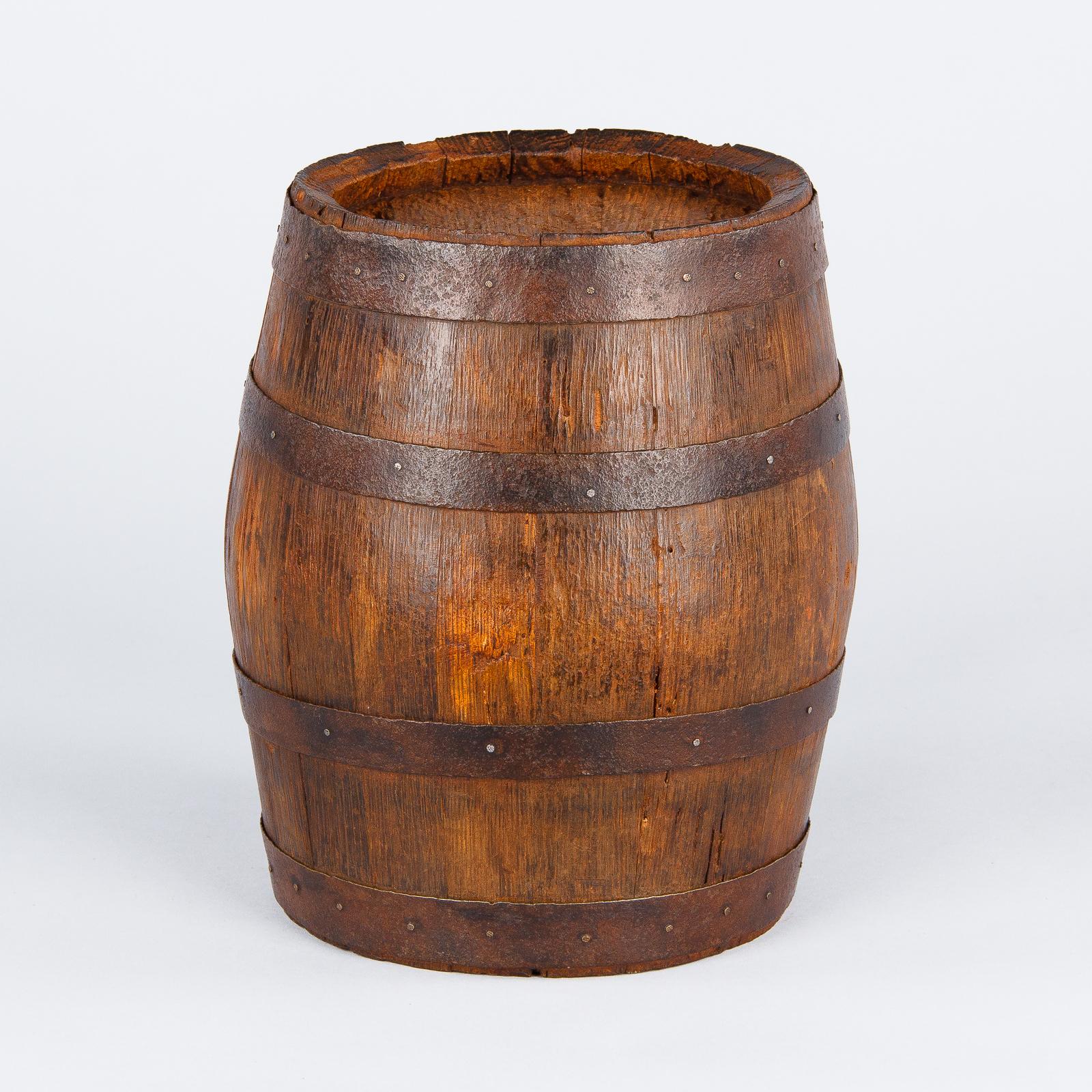 antique wine barrel