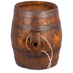 Antique French Small Oak Wine Barrel from Provence, 1920s