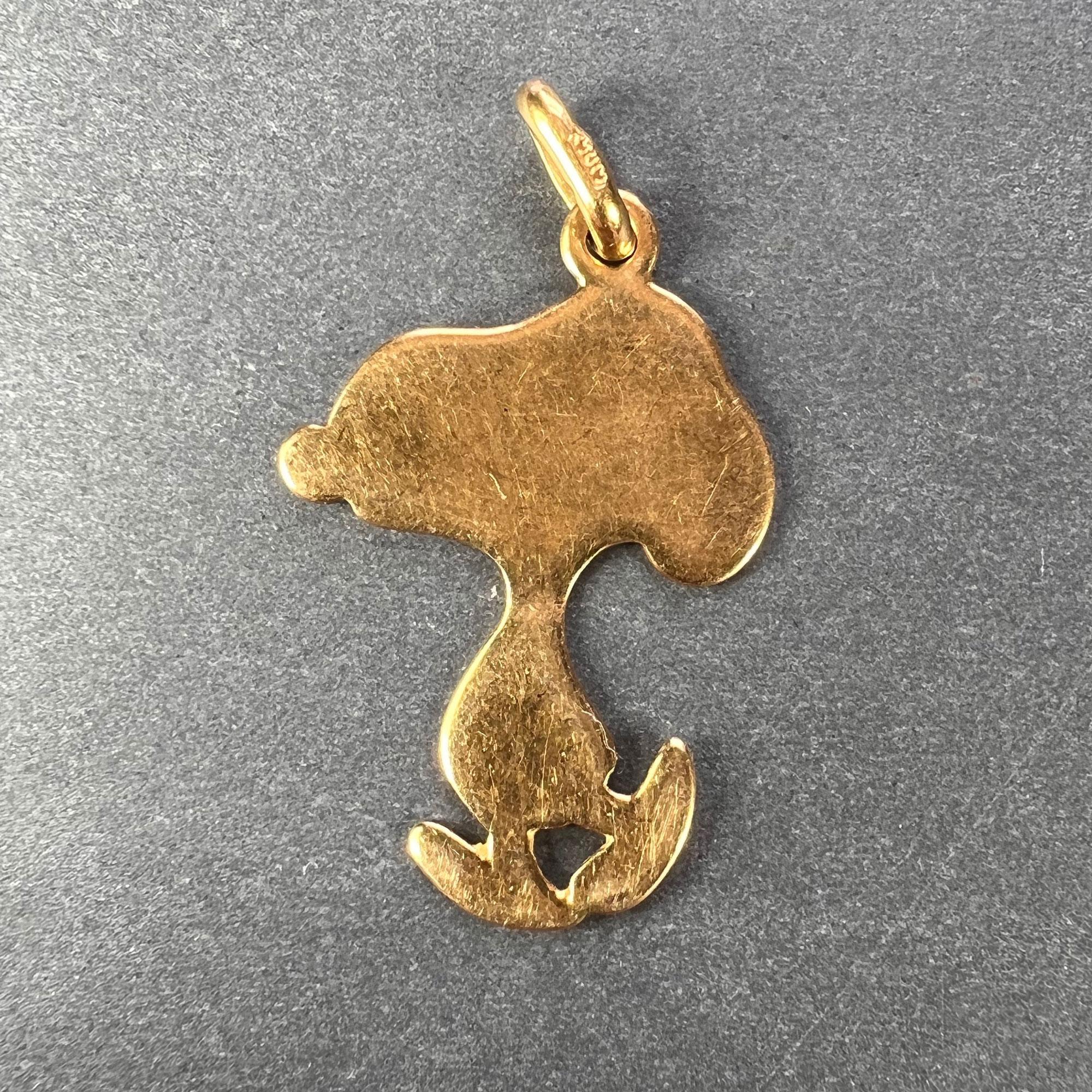 gold snoopy charm