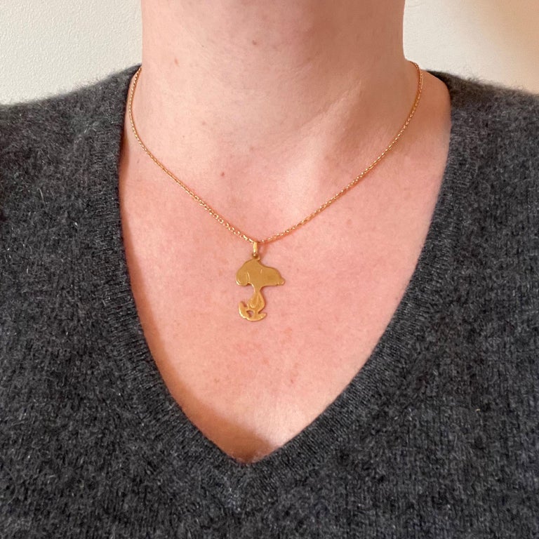 Collier Pendentif Snoopy Doré - Neuf Sans étiquette (cadeau Idéal)