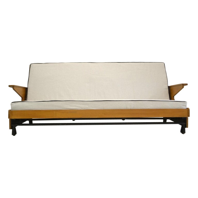 French Sofa/Bed by Gérard Guermonprez, 1950 at 1stDibs