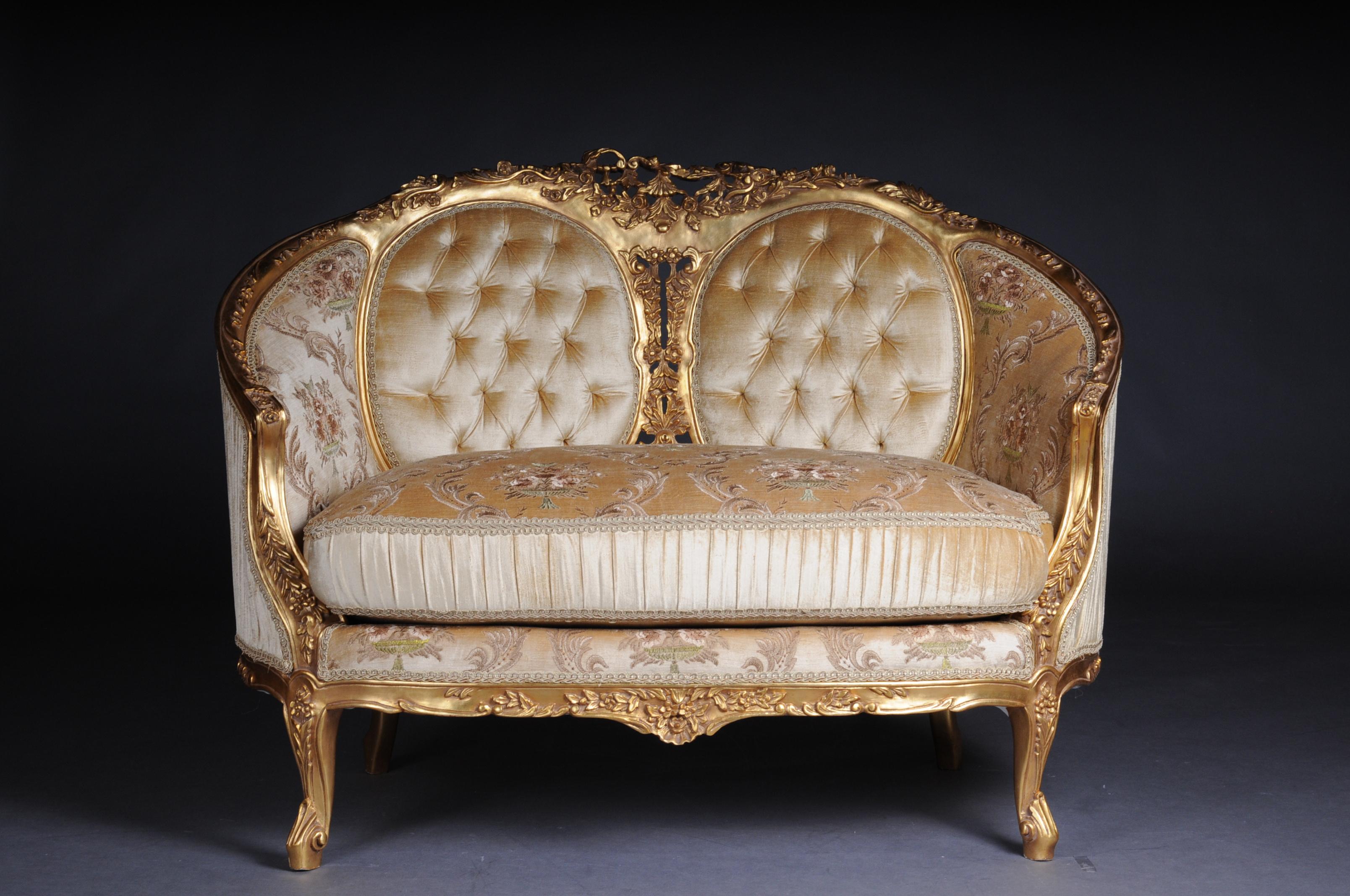 French Sofa, Canapé, Couch in Rococo or Louis XV Style (Louis XV.)