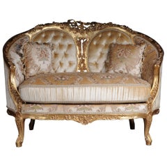 Französisches Sofa:: Canapé:: Couch im Rokoko oder Louis XV Stil