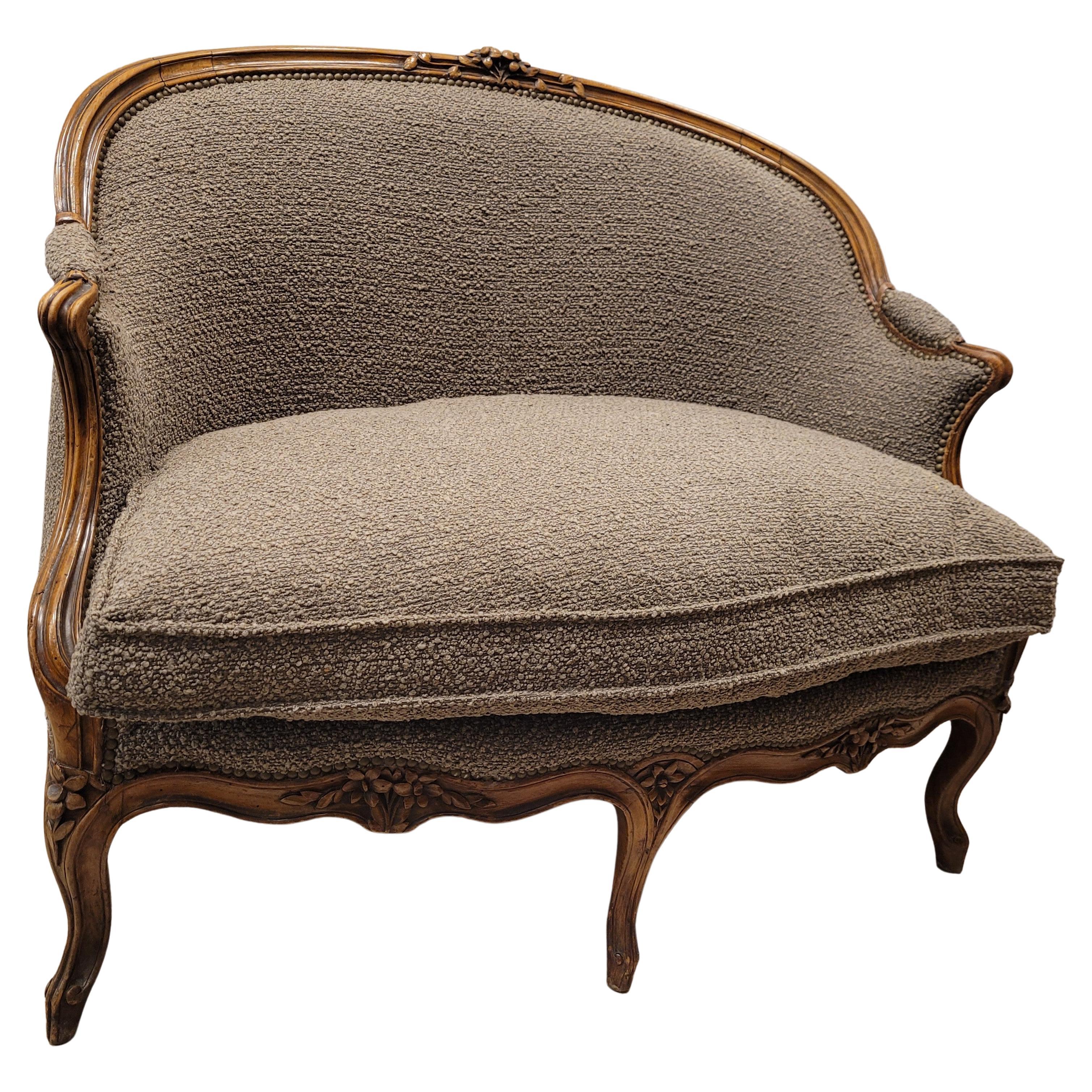 French Sofa -Canape Luis xv Mink Color, Wood  For Sale