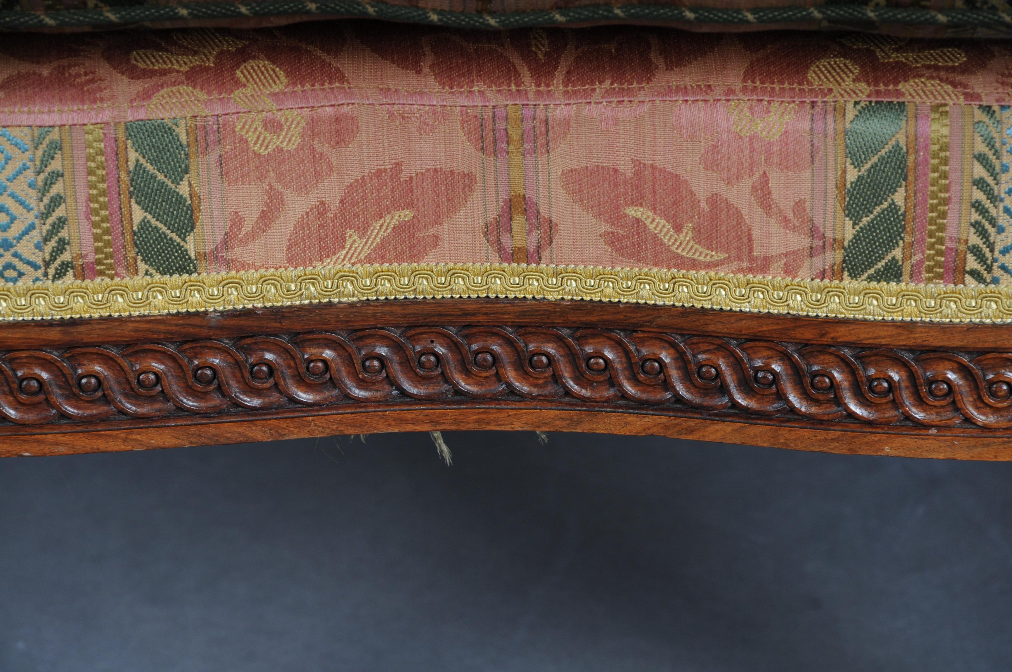French Sofa Group Canape and 2 Bergeren, circa 1900, Beechwood For Sale 12