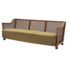 French Sofa in Cane and Oak