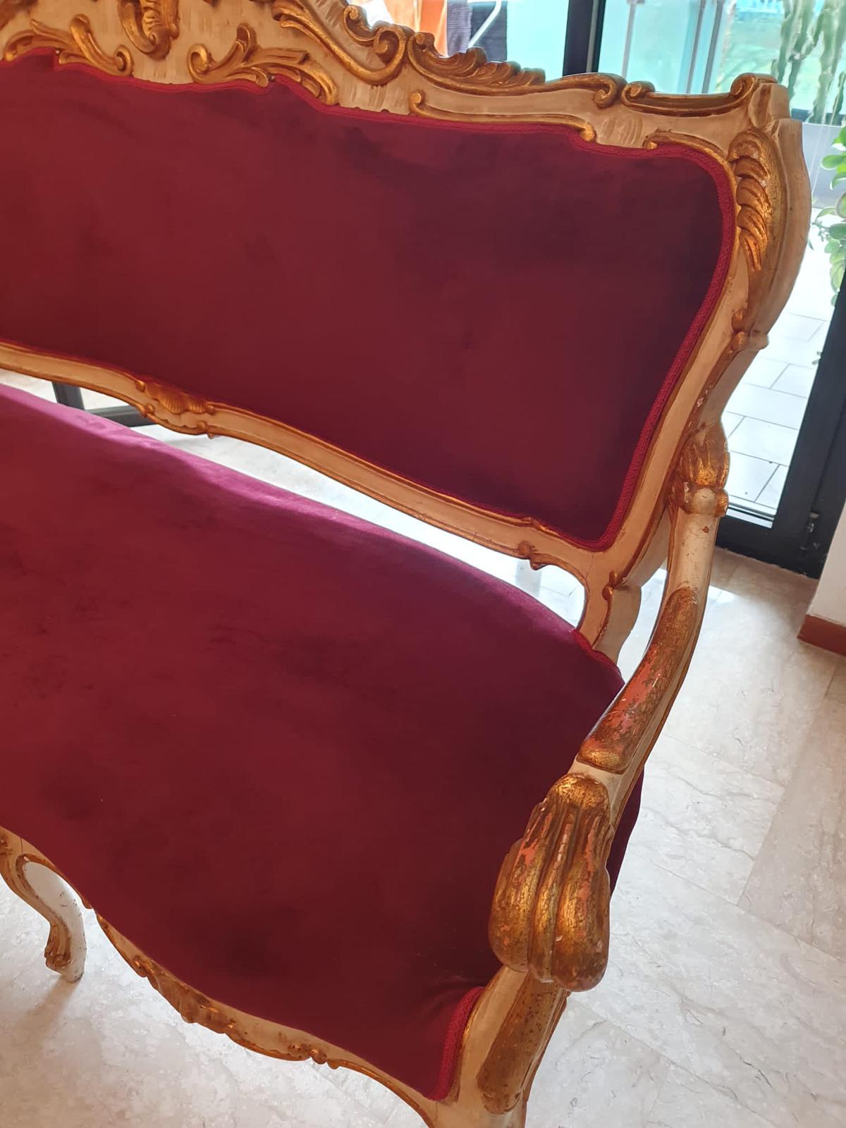 Sofá francés estilo Luis XVI finales del siglo XIX TOTALMENTE RESTAURADO en venta 6