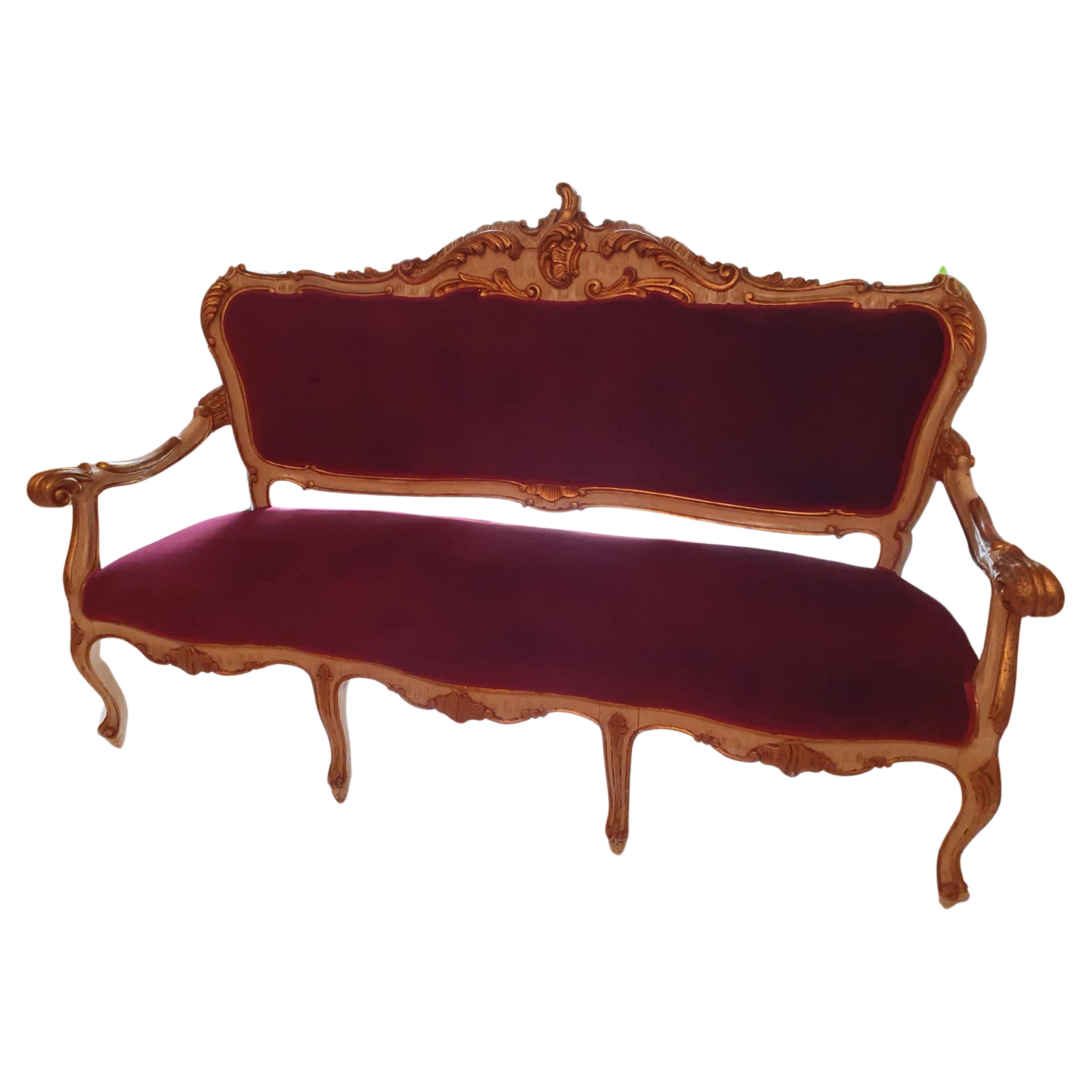 French Sofa Louis XVI Style end 19th Century TOTAL RESTORED For Sale