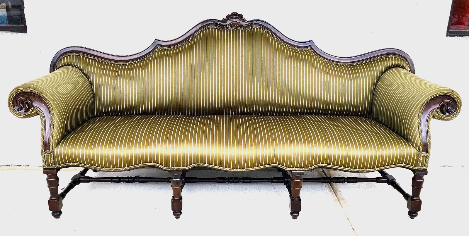 For FULL item description click on CONTINUE READING at the bottom of this page.

Offering One Of Our Recent Palm Beach Estate Fine Furniture Acquisitions Of A
Mid-Century French Style Sofa
It looks to have been completely redone inside and