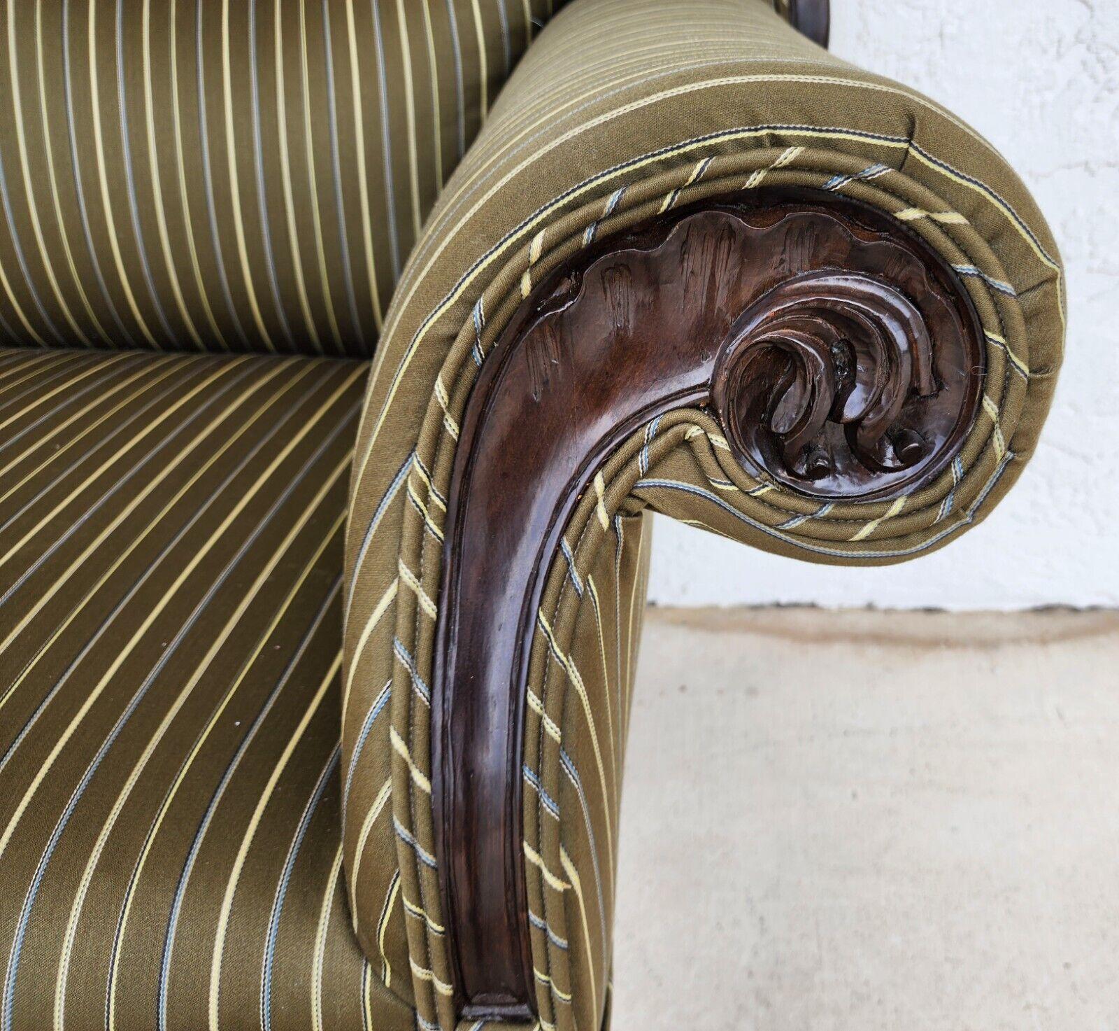 French Sofa Scroll Arm Mid Century 3