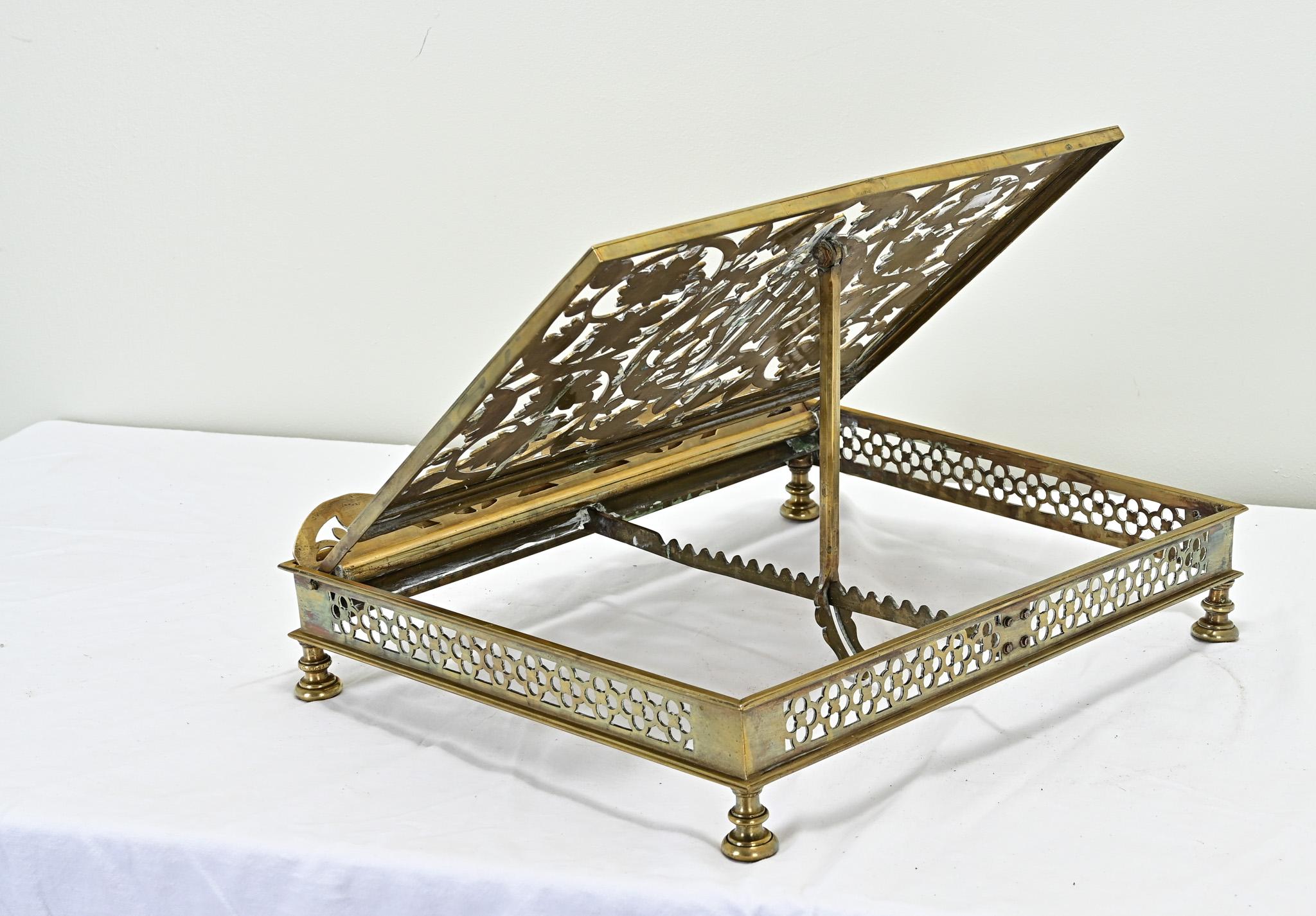 French Solid Brass Adjustable Bible Stand For Sale 6