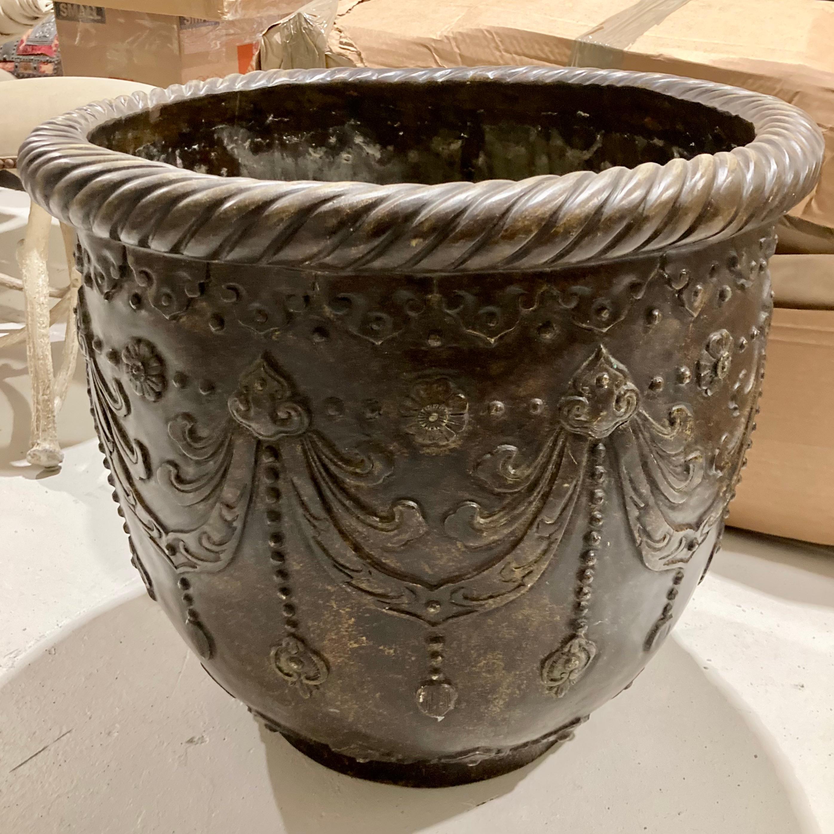French Provincial French Solid Bronze Planter For Sale