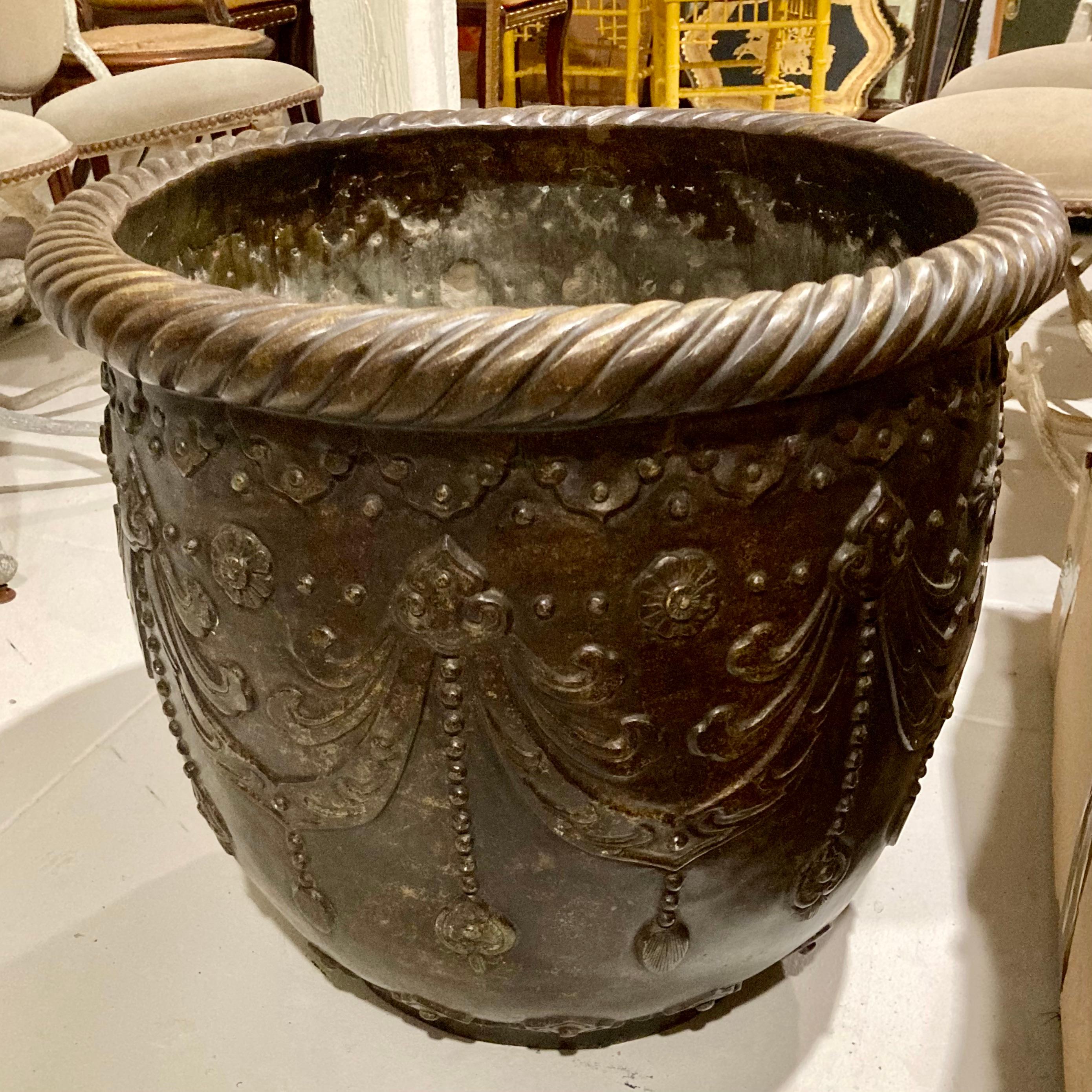 French Solid Bronze Planter For Sale 2