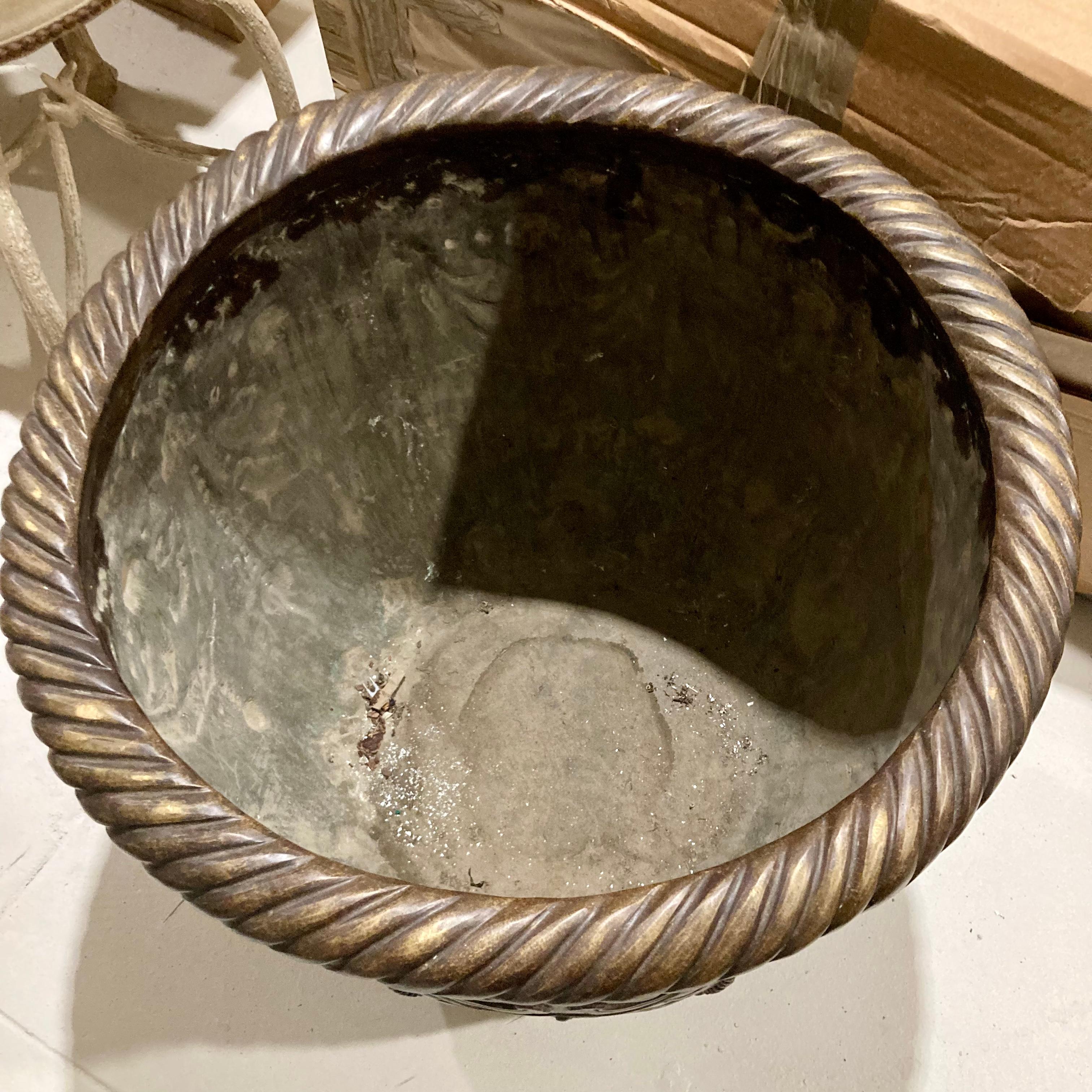 French Solid Bronze Planter For Sale 3