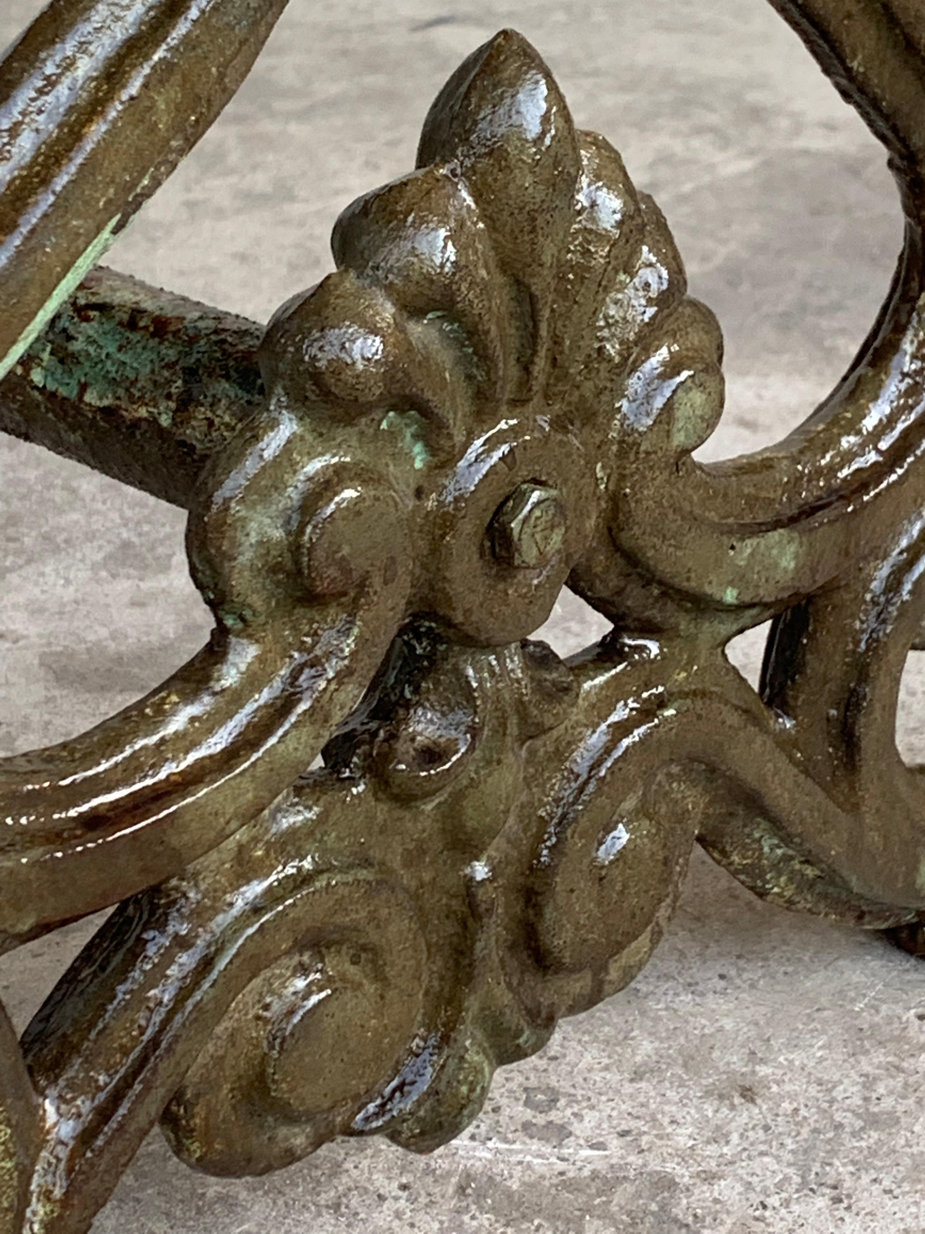 French Solid Cast Iron French Scrolling 