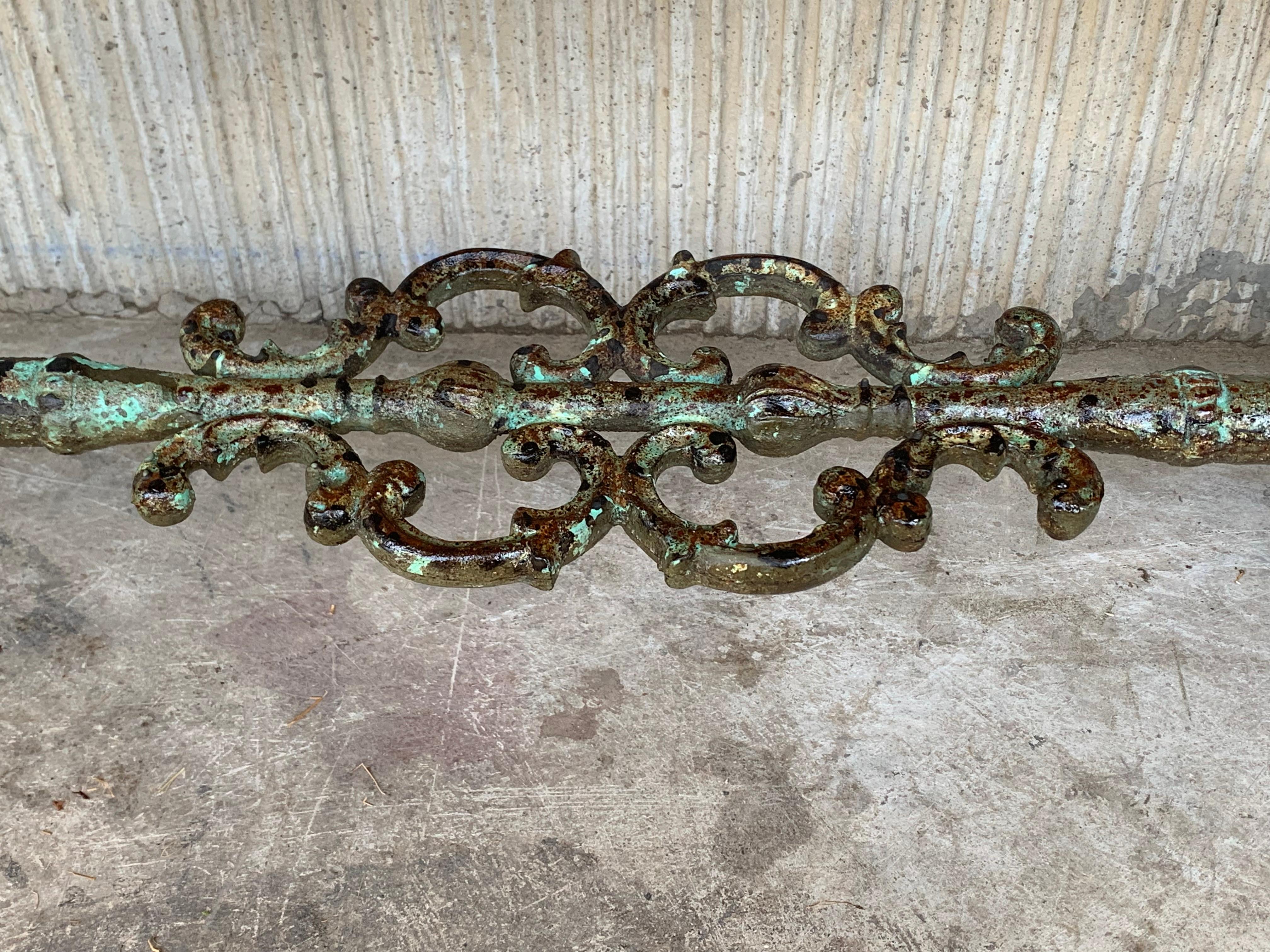 French Solid Cast Iron French Scrolling 