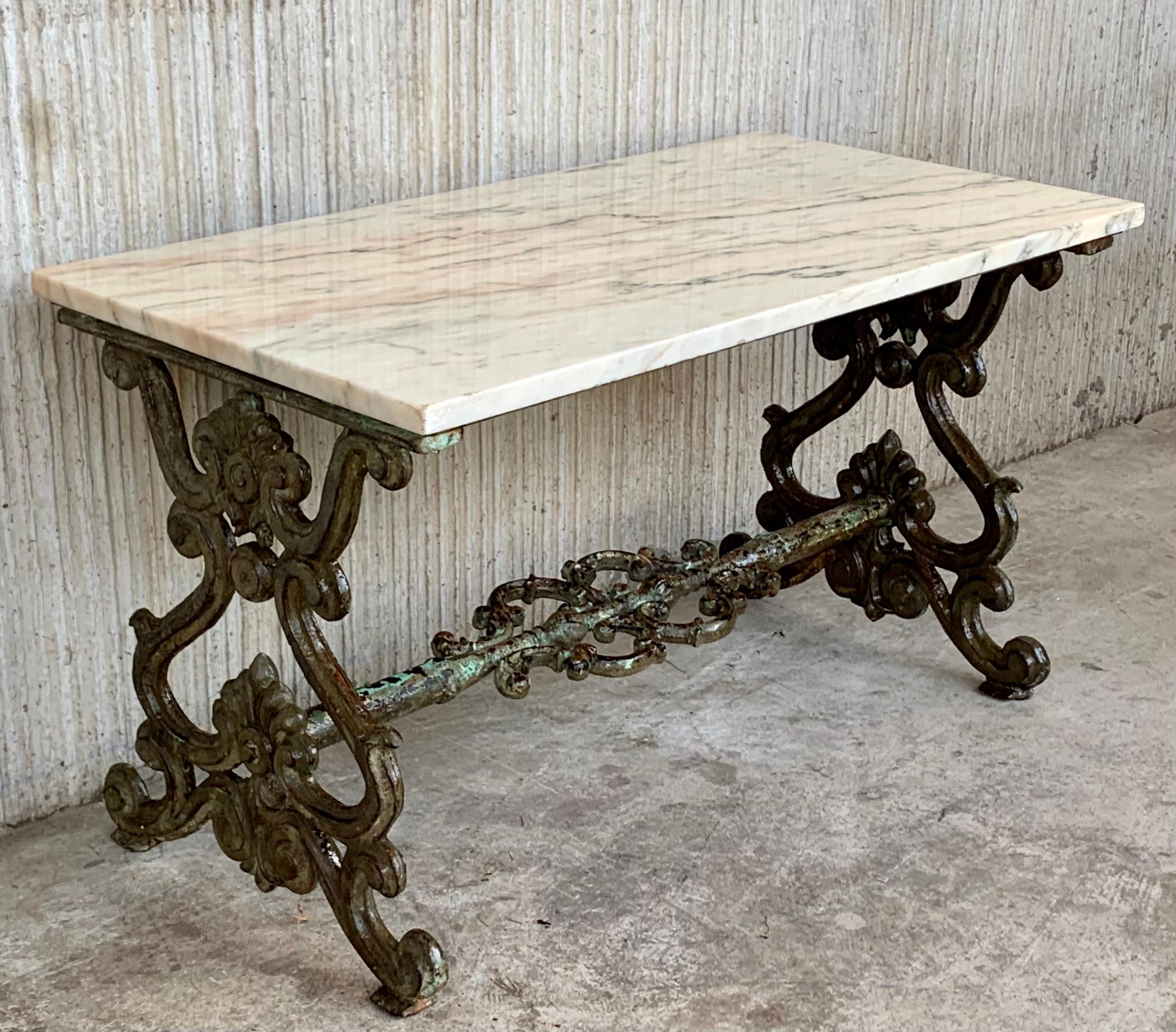 iron and marble coffee table