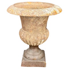 French Solid Cast Iron Garden Urn Planter
