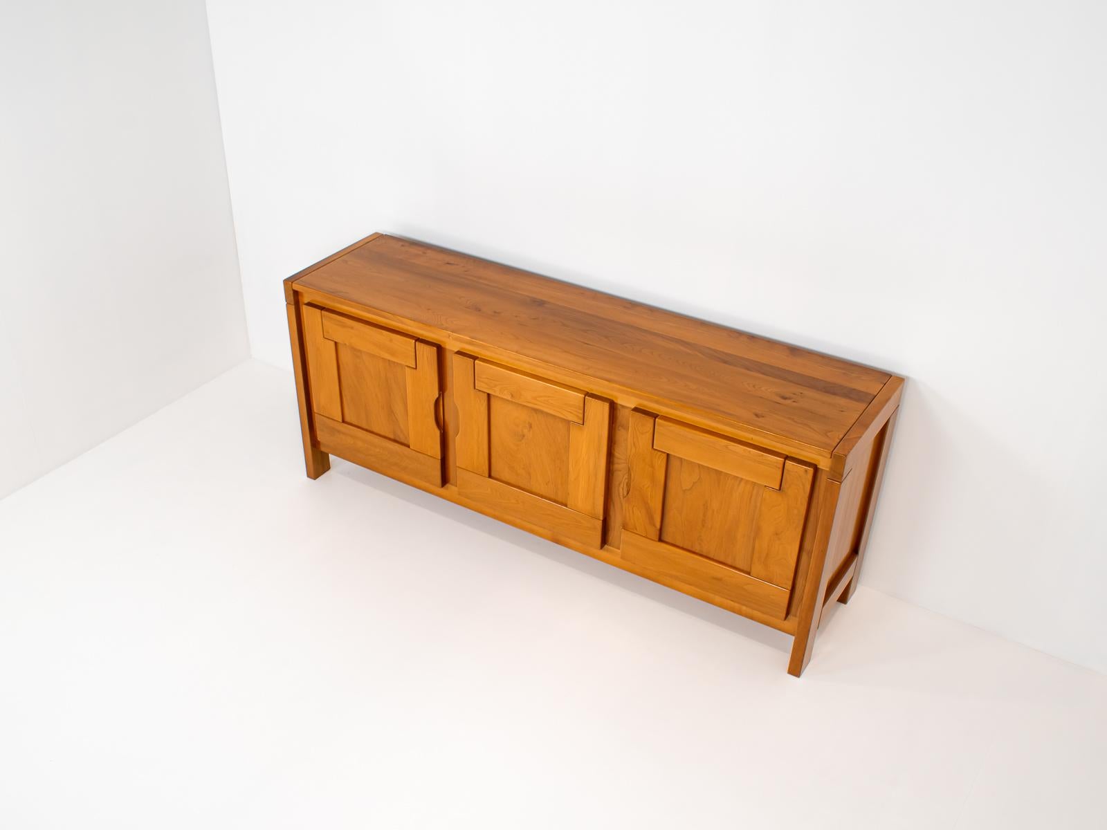 French Solid Elm Sideboard by Maison Regain 7