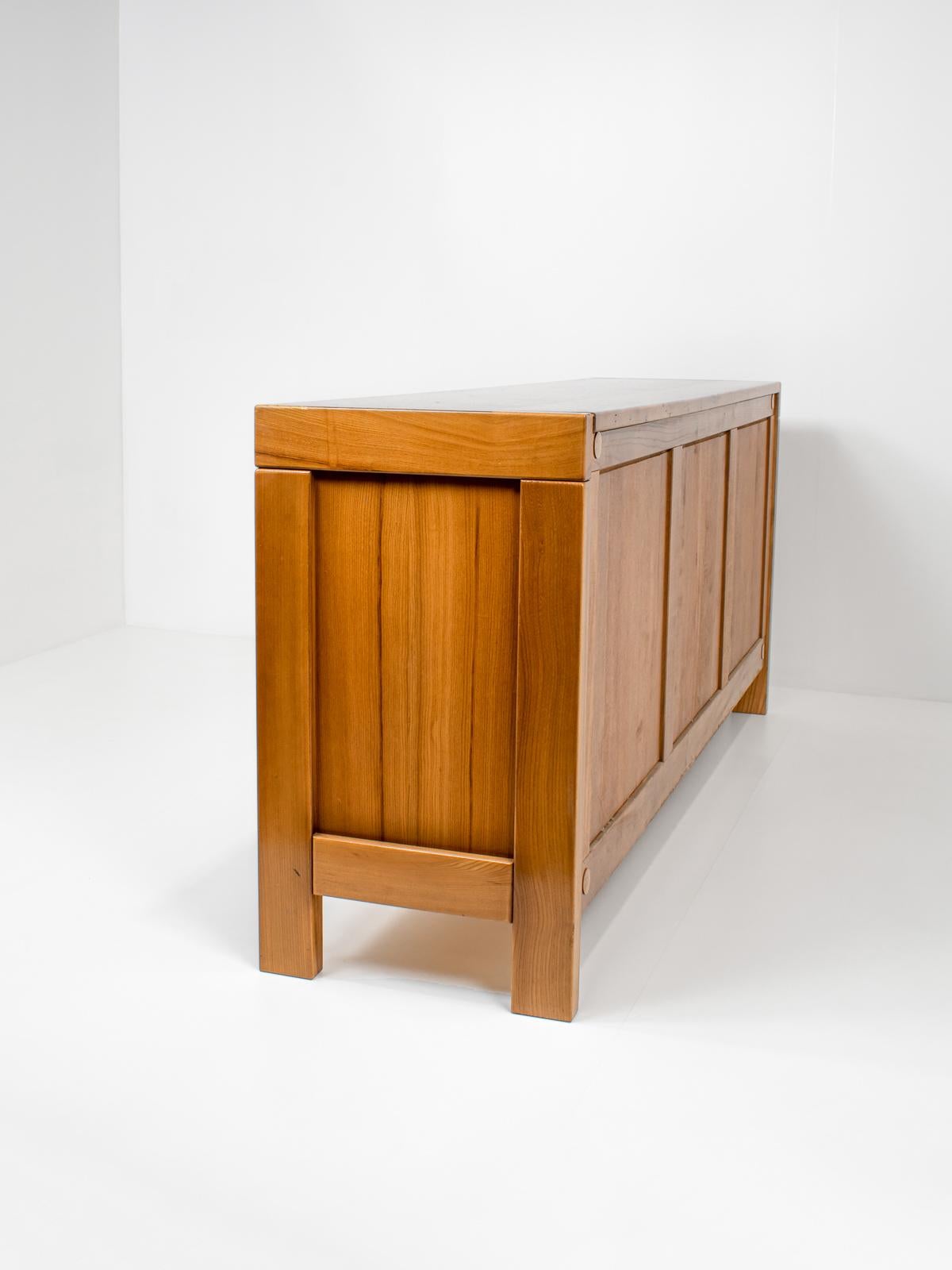 French Solid Elm Sideboard by Maison Regain 9