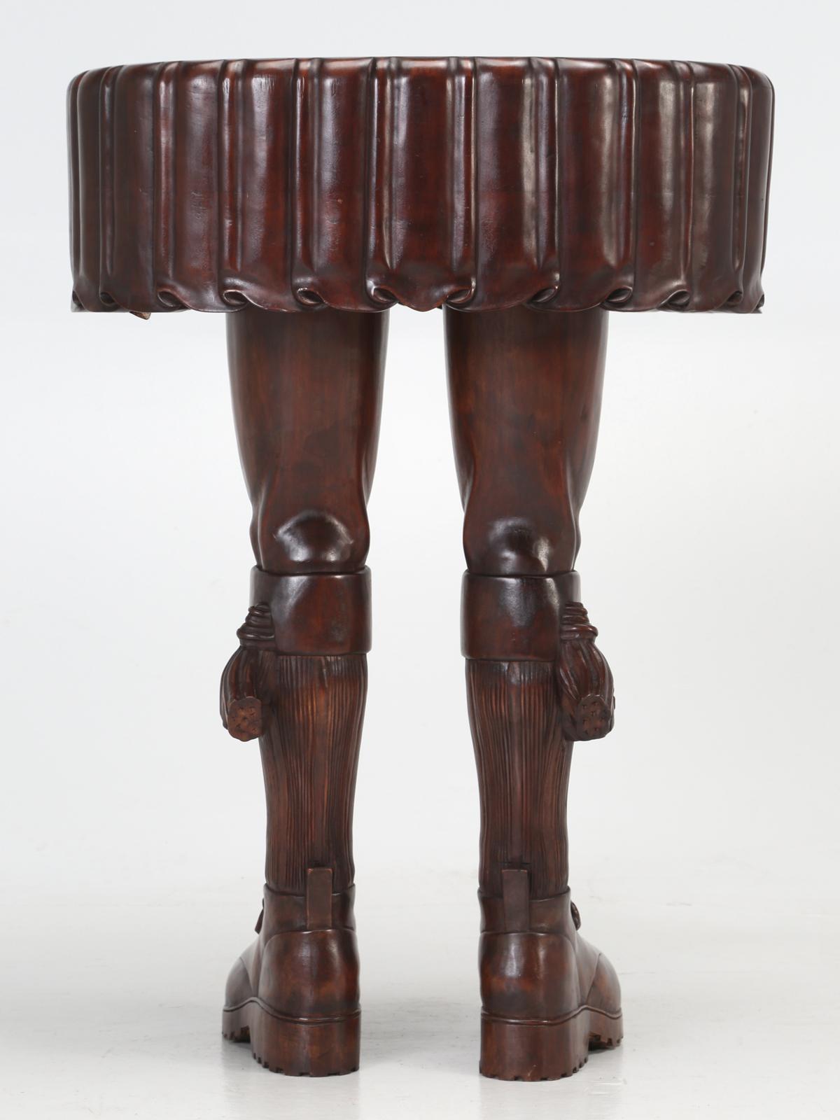 French Solid Mahogany Whimsical Side Table or Sculpture 10