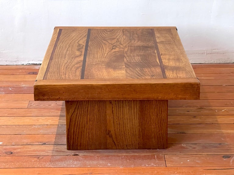 French Solid Oak Coffee Table,  1950's For Sale 3
