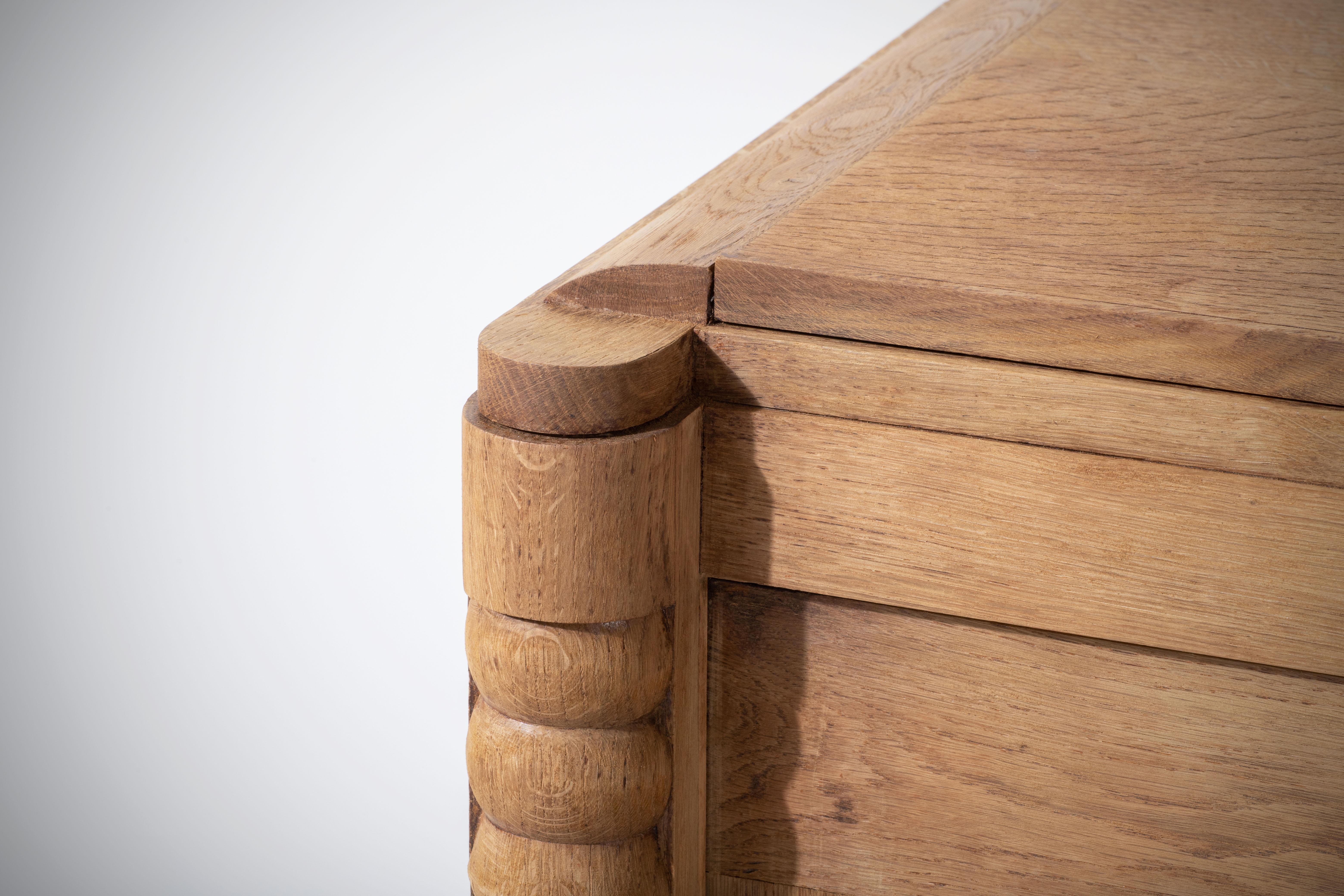 French Solid Oak Credenza, 1940s 10