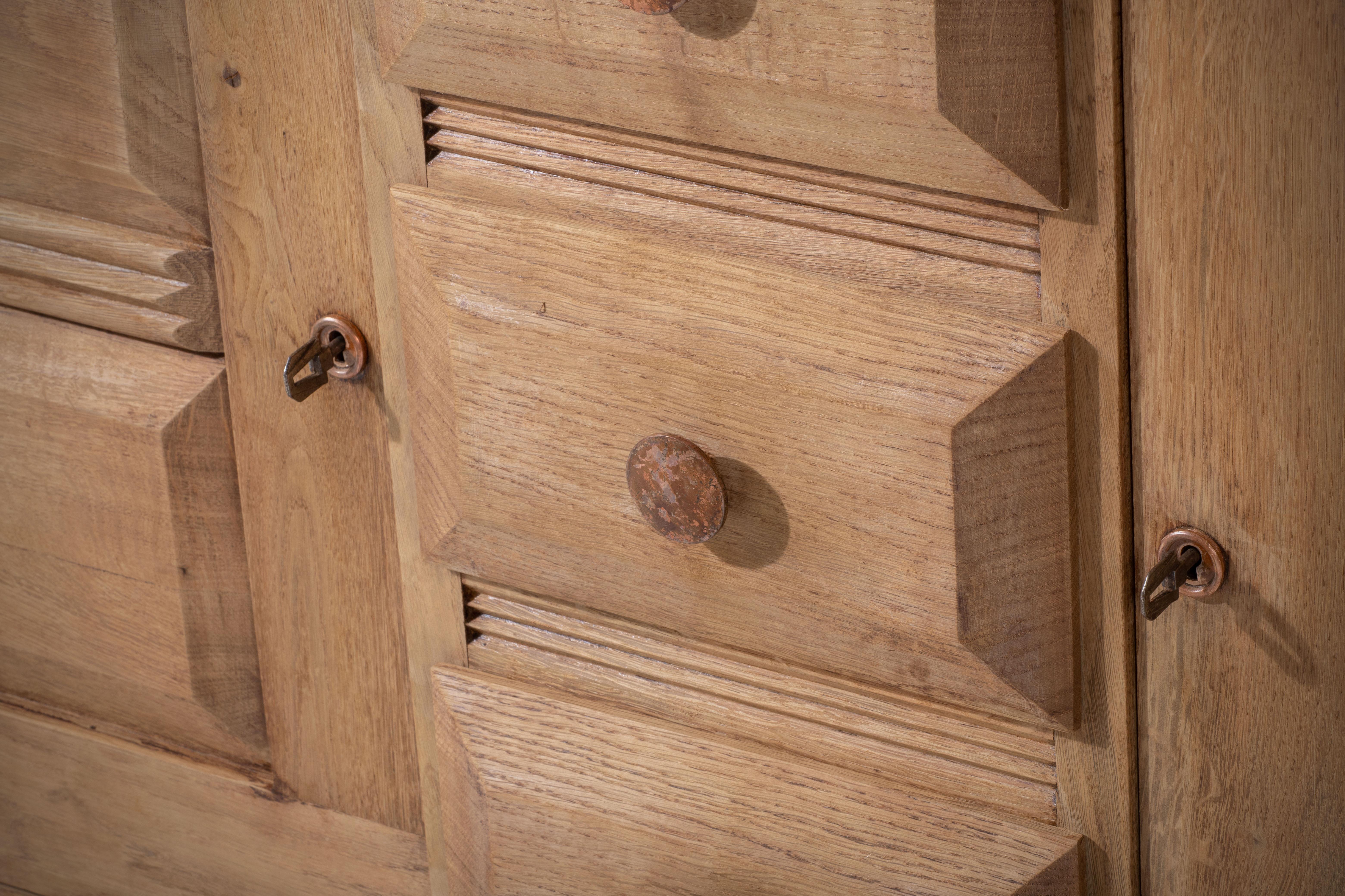 French Solid Oak Credenza, 1940s 2